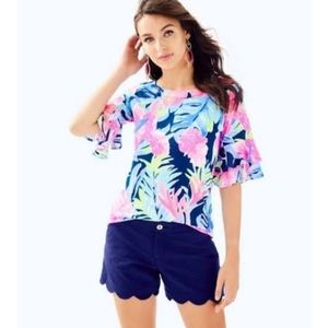 Lilly Pulitzer Navy Buttercup Shorts